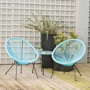 Image of Pacific Lifestyle Rio 3 Piece Bistro Set - Blue