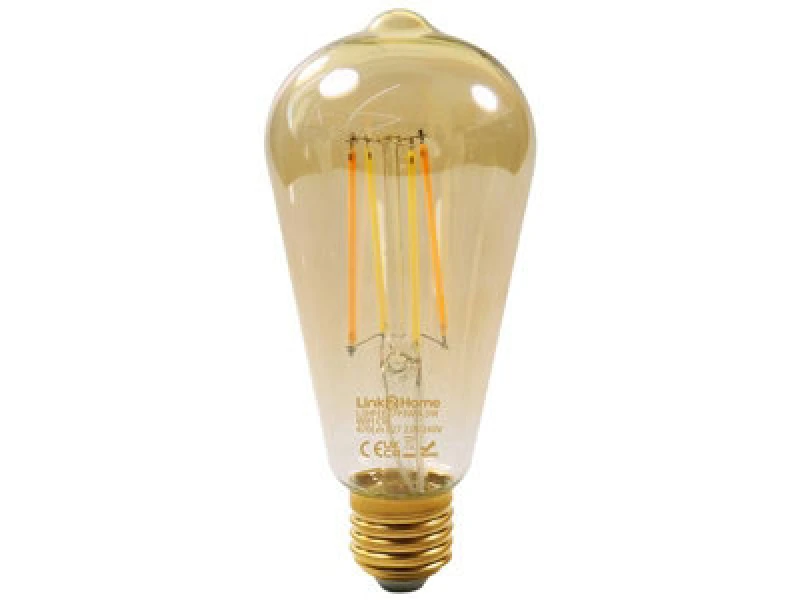 Image of LINK2HOME WiFi LED es E27 Pear Filament Dimmable Bulb, White 470 lm 4.5W - Link2home LTHFEE27P5W