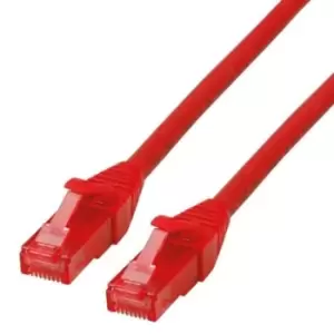 Image of Roline Red Cat6 Cable, U/UTP, Male RJ45, Terminated, 1m