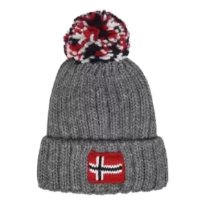 Image of Napapijri Semiury Bobble Beanie Hat - Grey