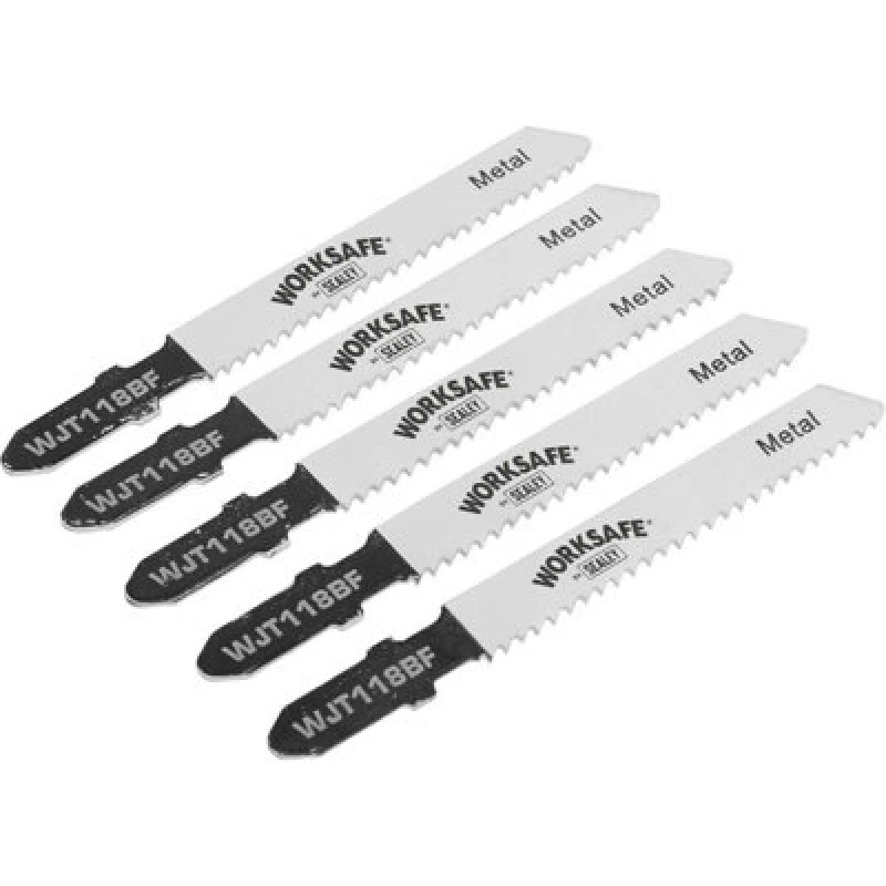 Image of Loops 5 PACK 55mm Bi-Metal Jigsaw Blade - 12 TPI - Wavy Set Teeth - Metal Saw Blade Multi