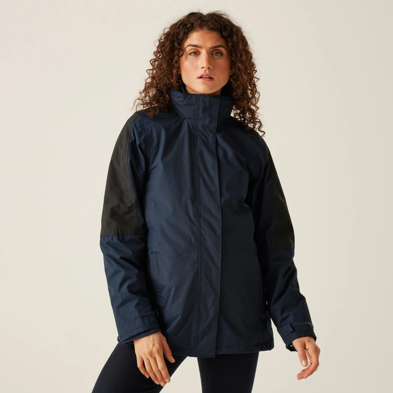 Image of Regatta Womens Defender III Waterproof 3 In 1 Jacket Navy/Black female 8