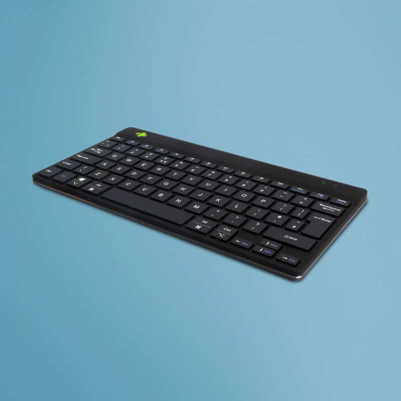 Image of R-Go Tools R-Go Tools Ergonomic keyboard R-Go Compact Break, compact keyboard with break software, QWERTY (UK), Bluetooth, Black RGOCOUKWLBL