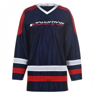 Image of Tommy Sport Retro Long-Sleeve Top - Sport Navy