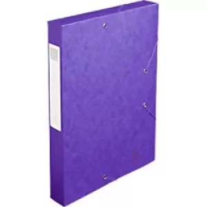 Image of Exacompta Filing Box 14015H A4 40mm Spine Purple Mottled Pressboard 25x33cm Pack of 10