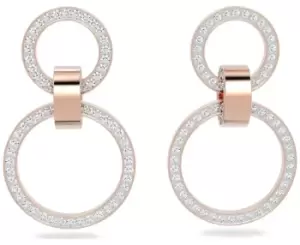 Image of Swarovski 5636502 Hollow Hoop Earrings Rose Gold Tone Jewellery
