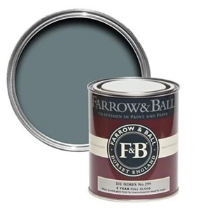 Image of Farrow & Ball De nimes No. 299 Gloss Metal & wood Paint 0.75L