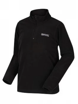 Image of Boys, Regatta Childrens Hot Shot II Half Zip Fleece - Black, Size 7-8 Years
