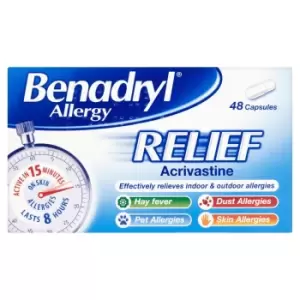 Image of Benadryl Allergy Relief Capsules - 48 Capsules