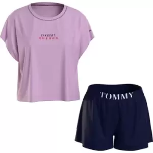 Image of Tommy Bodywear Short Sleeve Pyjama Set - Purple