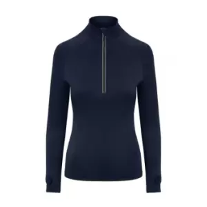 Image of AWDis Just Cool Womens/Ladies Cool-Flex Half Zip Top (L) (French Navy)
