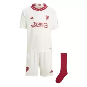 Image of adidas Manchester United Third Minikit 2023 2024 Infants - White