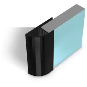 Image of Multipanel Classic 11mm Wall Panel Quadrant End Cap Trim Type E Black - Black