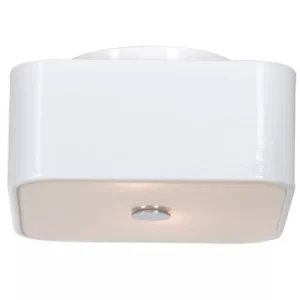 Image of Quadro Cylindrical Ceiling Light White