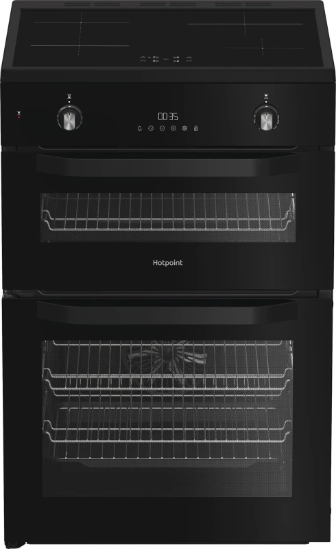 Image of Hotpoint HDE6IDC2B1 Double Oven Electric Cooker with Induction Hob - Black - A/A Rated