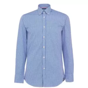 Image of Paul And Shark Gingham Shirt - Navy/White 017