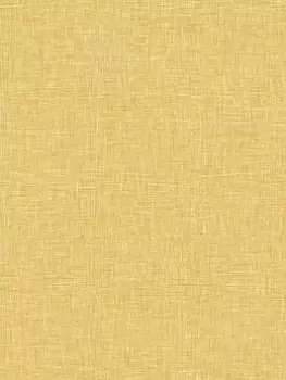 Image of Arthouse Linen Texture Wallpaper - Ochre