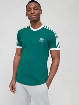Image of adidas Originals 3-Stripe California T-Shirt - Green Size XS Men