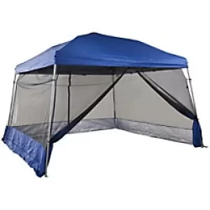 Image of OutSunny Folding Gazebo Blue 2600 x 3600 x 3600 mm