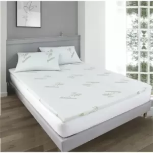 Image of Bamboo Memory Foam Mattress Topper - 1" Small Double