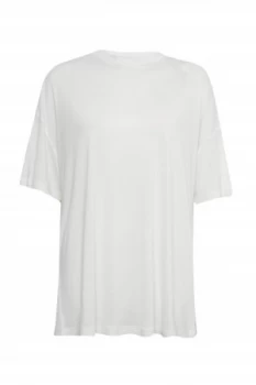 Image of French Connection Viscose Crew Neck T Shirt White