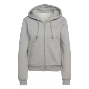 Image of adidas ALL SZN Fleece Full-Zip Hoodie Womens - Grey