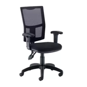 Image of Jemini Medway High Mesh Back Operator Chair Adjustable Arms Black KF823018