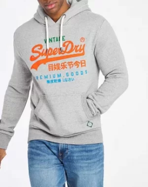 Image of Superdry Vintage Label Tri Colour Hoodie