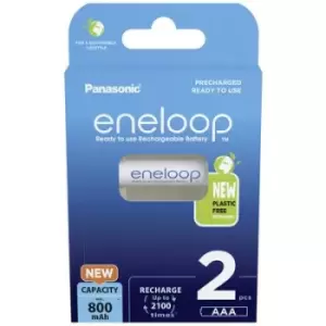 Image of Panasonic eneloop HR03 AAA battery (rechargeable) NiMH 800 mAh 1.2 V 2 pc(s)