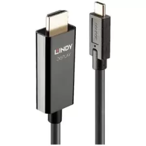 Image of LINDY Cable USB-C plug, HDMI-A plug 10 m Black 43317 USB-C screen cable