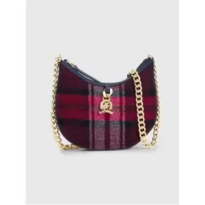 Image of Tommy Hilfiger Luxe Leather Micro Pouch Check - Red