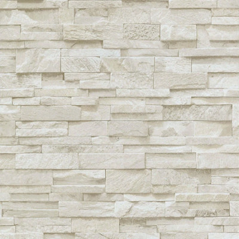 Image of Erismann Brick Effect Beige/ White Wallpaper