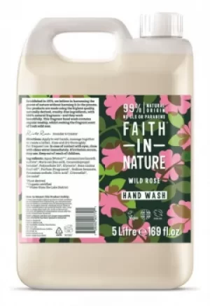 Image of Faith in Nature Hand Wash Wild Rose 5l