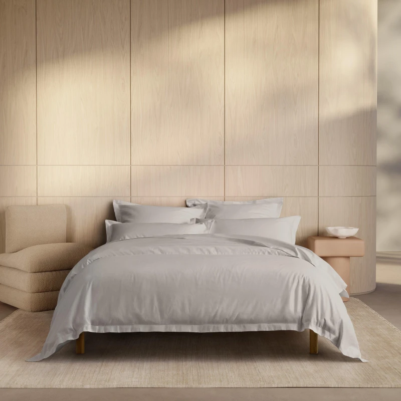 Image of Sheridan 1000tc Cotton Sateen Duvet Cover - Grey Grey Double