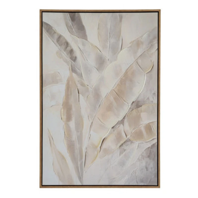 Image of Hill Interiors Folira Hand Painted Canvas In Frame - Wood - L3 X W60 X H90 Cm - Multi-Coloured