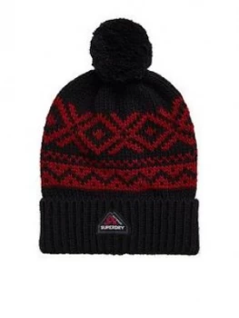 Image of Superdry Fairisle Beanie, Navy, Men