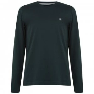 Image of Original Penguin Long Sleeve Tee - Spruce Grn 372