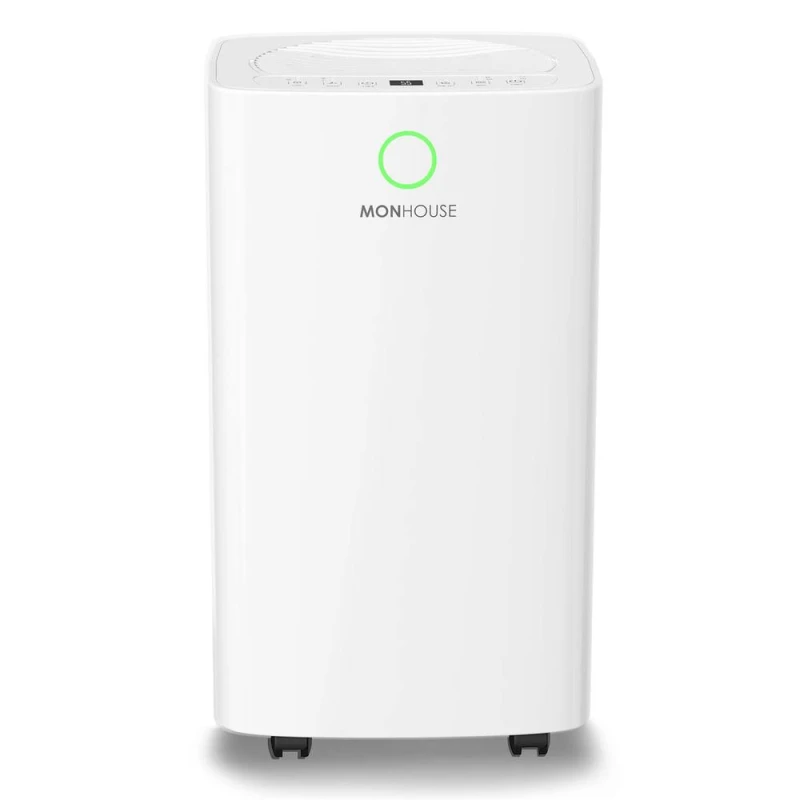 Image of MONHOUSE 12L/Day Digital Dehumidifier - Sleep Mode 24HR Timer Portable Quiet in White White Unisex