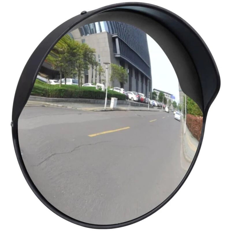 Image of VIDAXL Convex Traffic Mirror PC Plastic Black 30cm Outdoor vidaXL 8718475925682