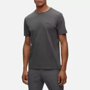 Image of BOSS Green Mens Tee Curved T-Shirt - Dark Grey - M