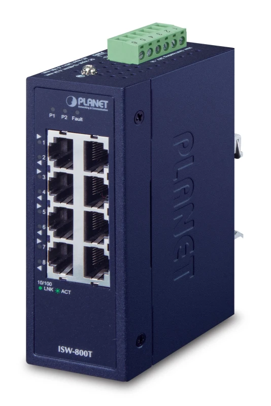 Image of PLANET ISW-800T network switch Unmanaged L2 Fast Ethernet (10/100) Blu