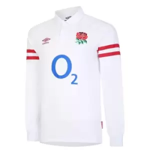 Image of Umbro England Home Classic Licensed Long Sleeve Shirt 2022/2023 Mens - White