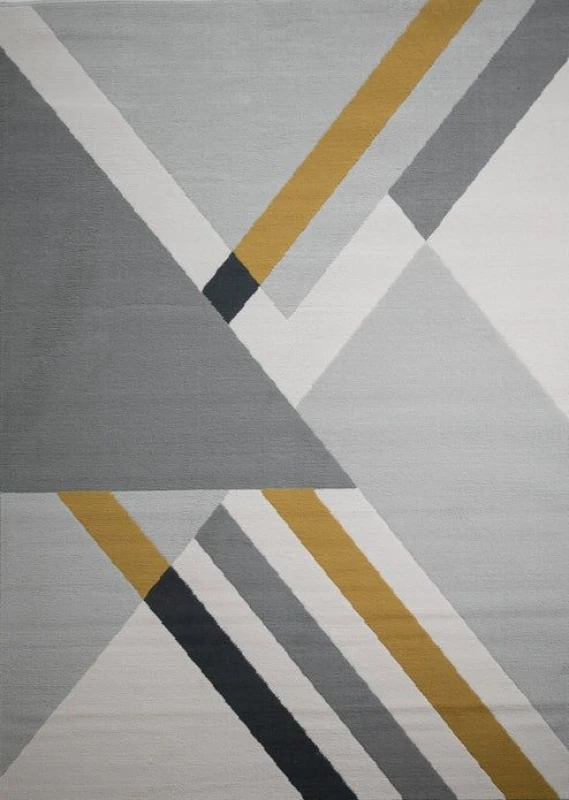 Image of Rugstyle BALLETTO 186B Grey/Ochre unisex 200x290cm