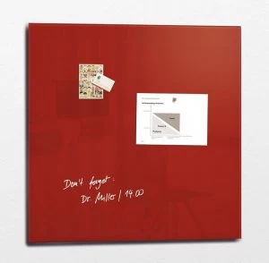 Image of Sigel Artverum Magnetic Glass Board 1000x1000mm Red