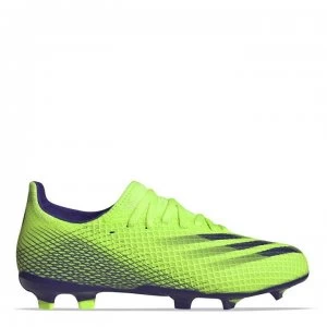 Image of adidas X Ghosted .3 Childrens FG Football Boots - SignGreen/Ink