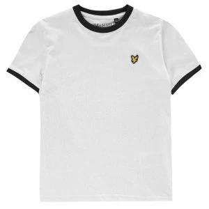 Image of Lyle and Scott Ringer T Shirt - Snow White