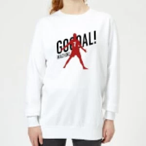 Image of Goal Machine Womens Sweatshirt - White - 3XL