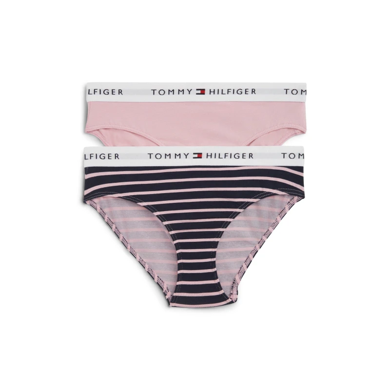 Image of Tommy Hilfiger Tommy 2Pk Brief Jn62 Pink/Navy 0RY female 8-10Y