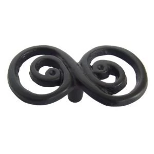Image of BQ Black Double Swirl Internal Knob Cabinet Knob