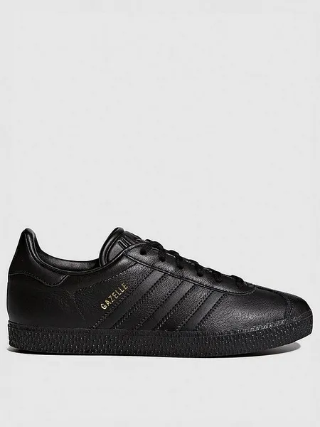 Image of adidas Black gazelle Junior trainers Black UK 11